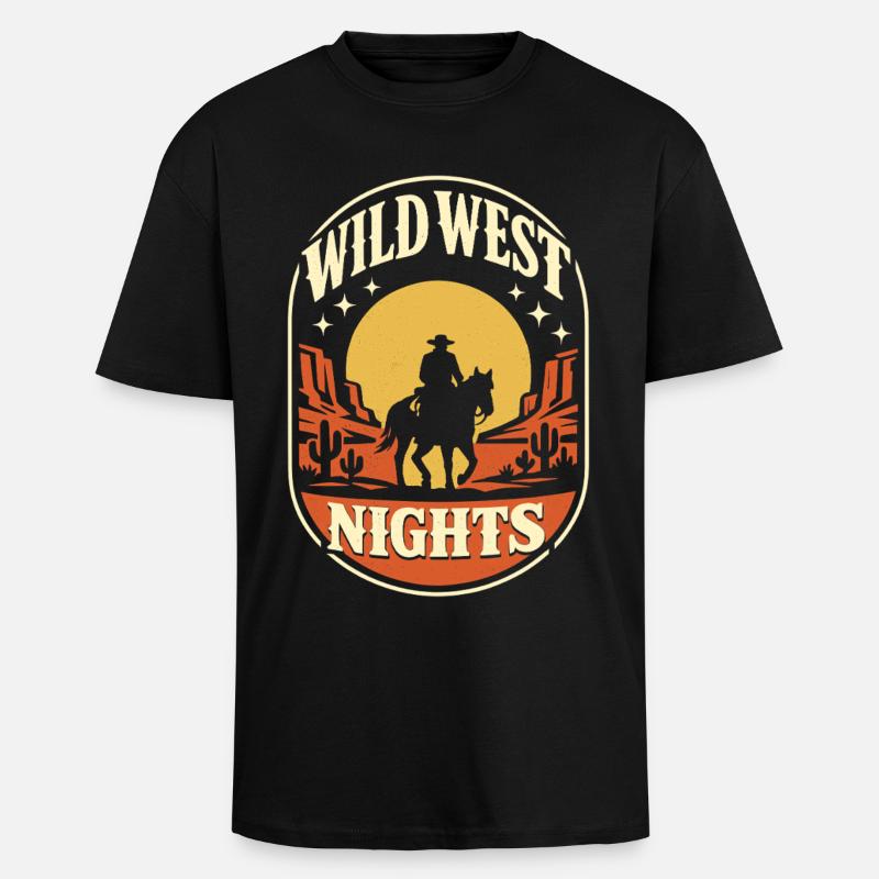 Nuits du Far West - T-shirt unisexe oversize épais - noir