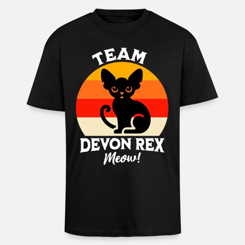 Équipe Devon Rex - T-shirt unisexe oversize épais - noir