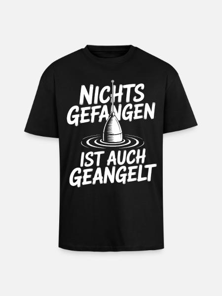 Angeln Spaß Motiv - Oversized Heavyweight Unisex T-Shirt - Schwarz