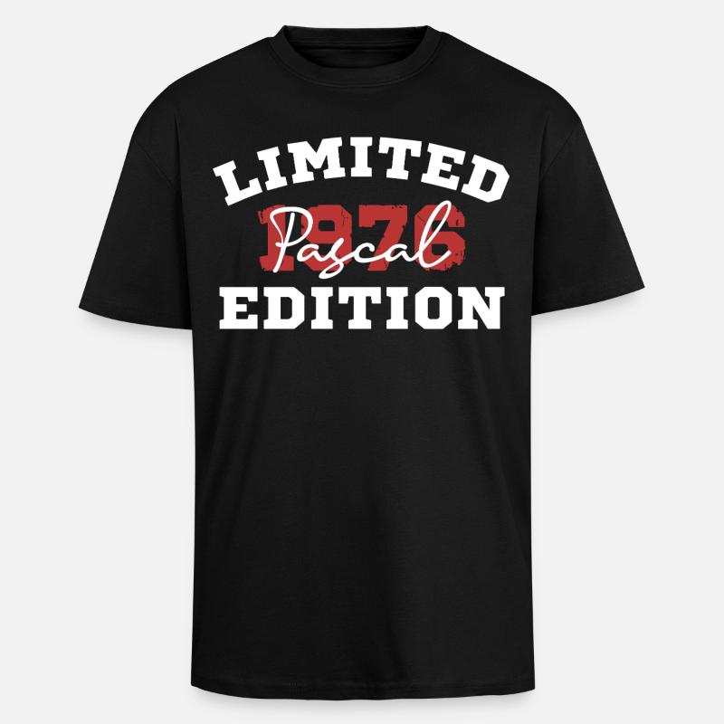 Pascal Édition Limitée 1976 - T-shirt unisexe oversize épais - noir