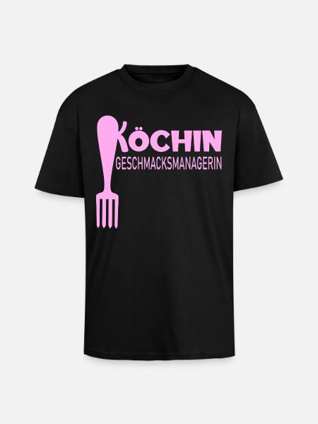 Geschmacksmanagerin Mama Köchin - Oversized Heavyweight Unisex T-Shirt - Schwarz