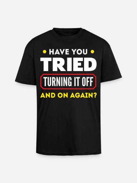 Avez-vous déjà fait ça par intermittence - T-shirt unisexe oversize épais - noir