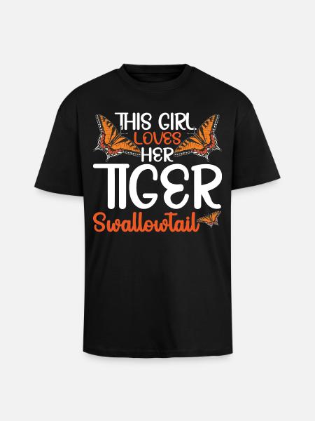  Tiger Swallowtail Lover Butterfly Insect Tiger - Unisex Oversized Heavyweight T-shirt - black