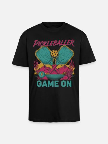 Pickleball Pickleballer Game On funny player - Unisex Oversized Heavyweight T-shirt - black