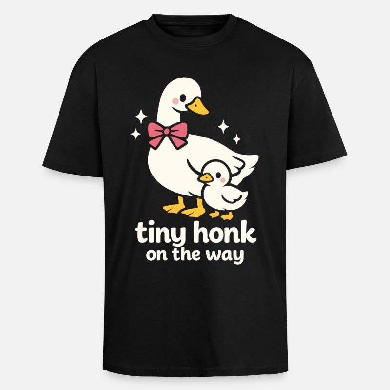Tiny Honk - Unisex Oversized Heavyweight T-shirt - black