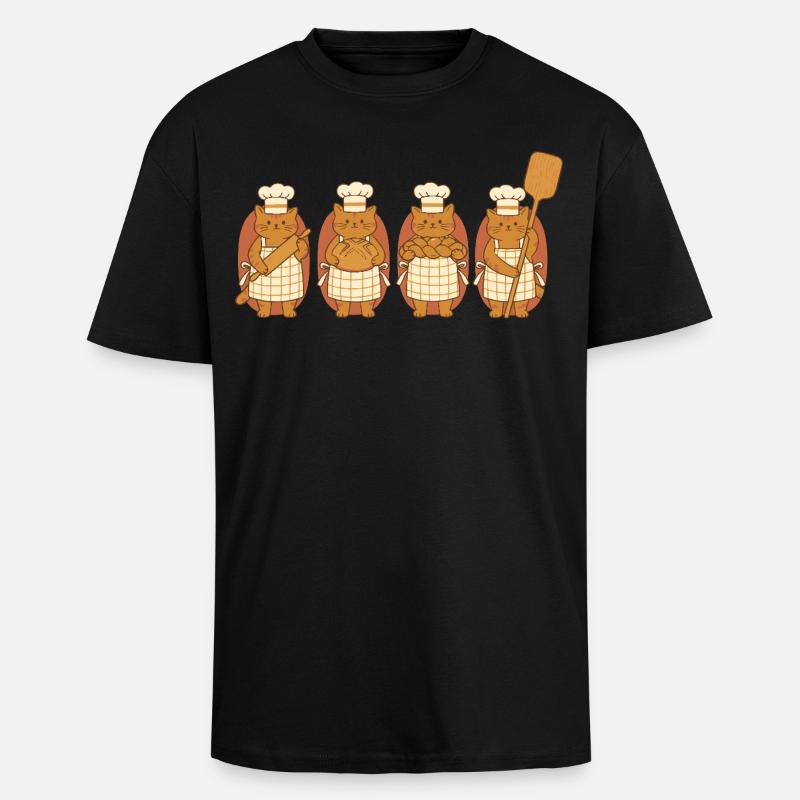 Sourdough Bread Baking Baker Bread Making - Unisex Oversized Heavyweight T-shirt - black