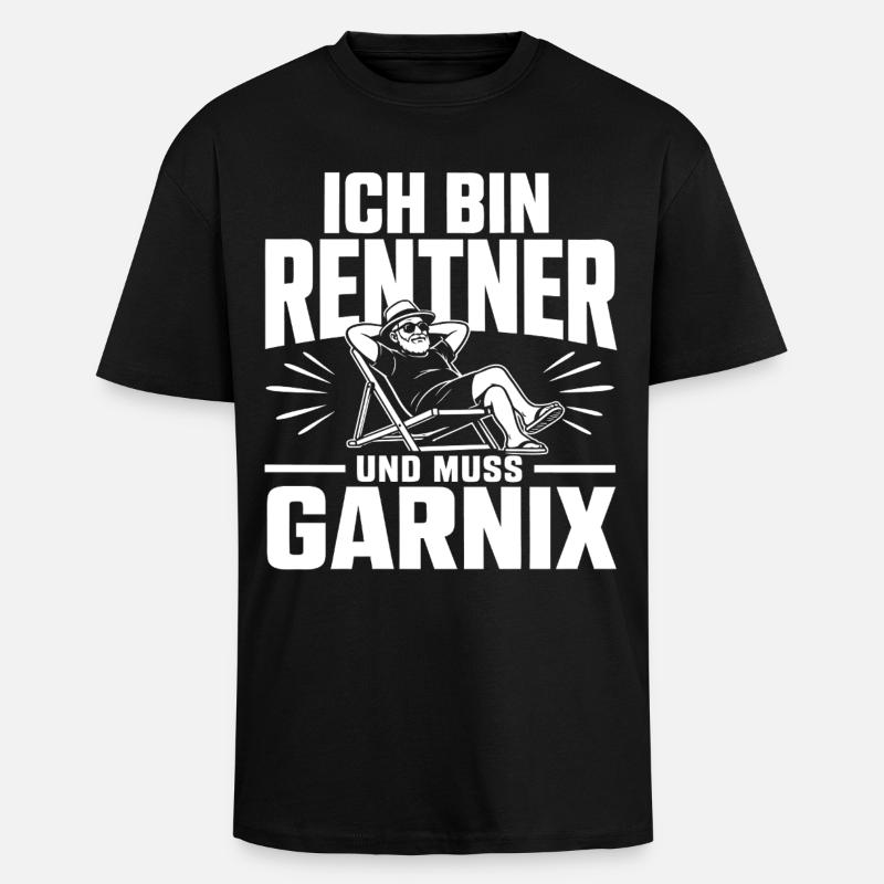 Ich bin Rentner - Oversized Heavyweight Unisex T-Shirt - Schwarz