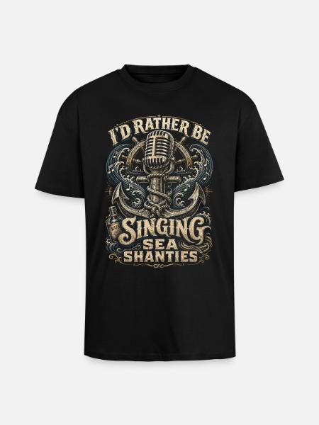 Chansons marines de chœur de bidonvilles - T-shirt unisexe oversize épais - noir