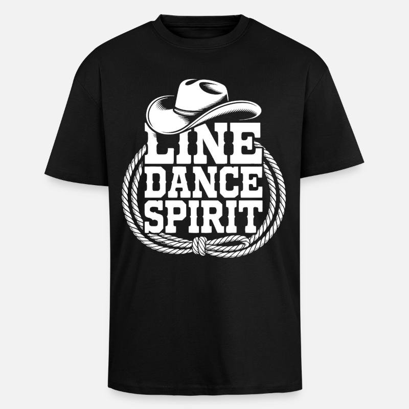Line Dance Style - Oversized Heavyweight Unisex T-Shirt - Schwarz