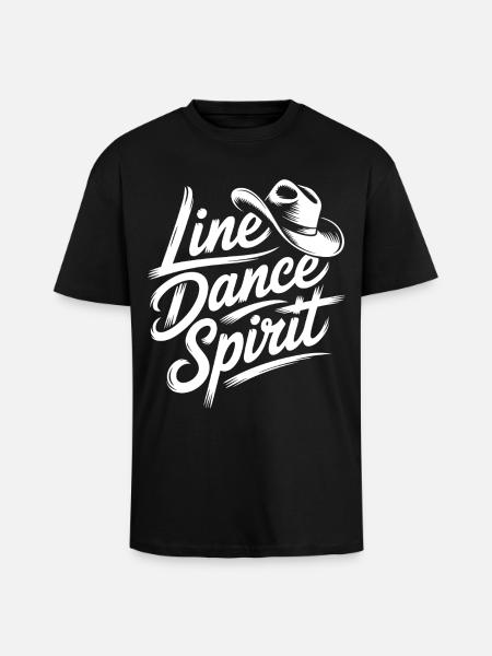 Line Dance Spirit: Western Rhythm - Unisex Oversized Heavyweight T-shirt - black