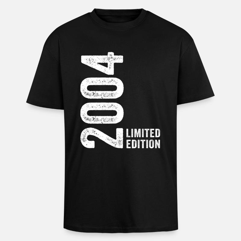 2004 Édition Limitée 22 ans anniversaire - T-shirt unisexe oversize épais - noir