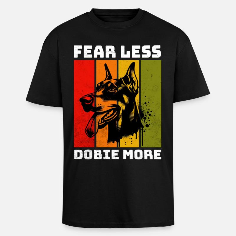 Doberman Dobermann - Oversized Heavyweight Unisex T-Shirt - Schwarz