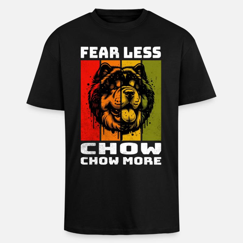 Chow Chow Chowchow - Oversized Heavyweight Unisex T-Shirt - Schwarz