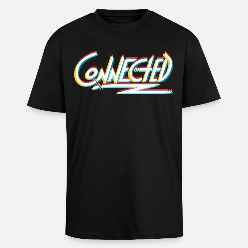Connected_white_prism - Oversized Heavyweight Unisex T-Shirt - Schwarz