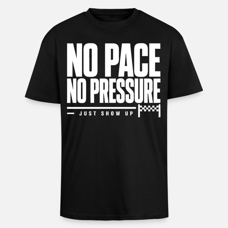 Pas de rythme, pas de pression - T-shirt unisexe oversize épais - noir