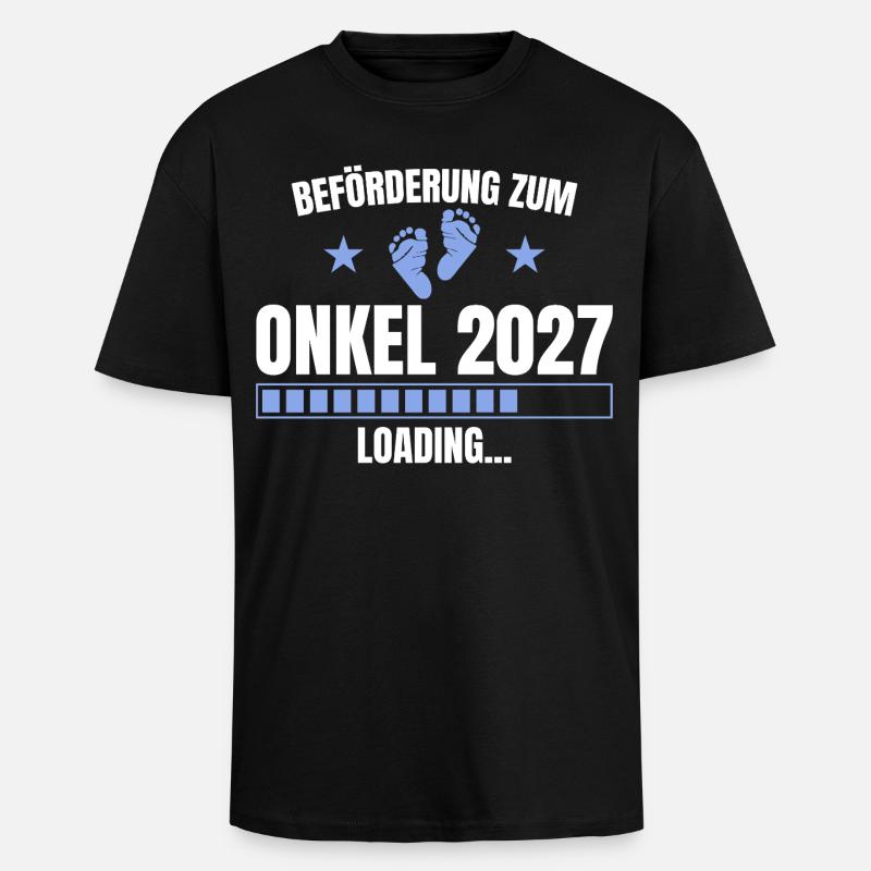 Beförderung zum Onkel 2027 – Loading - Oversized Heavyweight Unisex T-Shirt - Schwarz