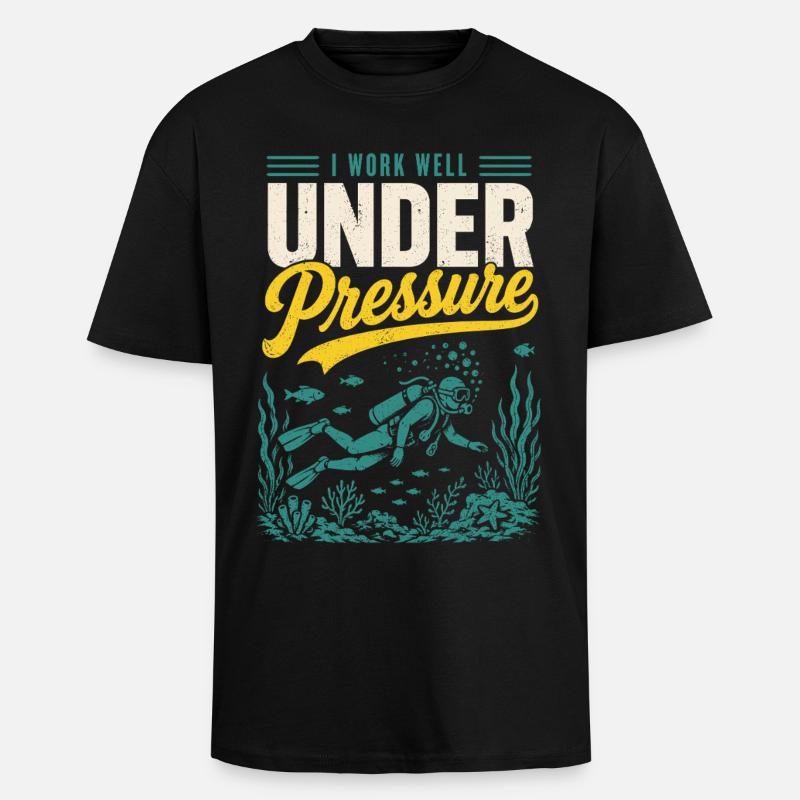 Chemise de plongeur sous pression - T-shirt unisexe oversize épais - noir