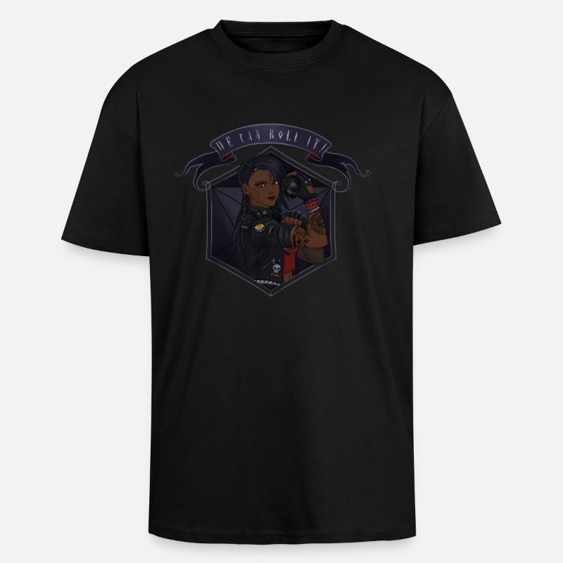 We can roll it! Black - Unisex Oversized Heavyweight T-shirt - black