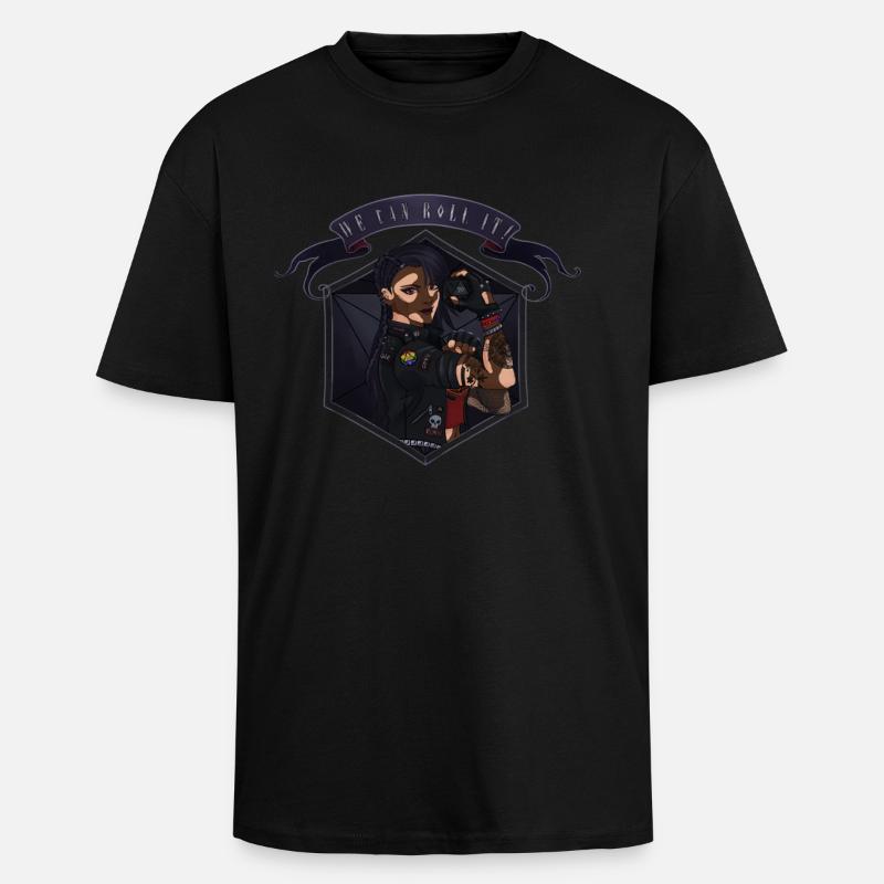 We can roll it! Vitiligo - Unisex Oversized Heavyweight T-shirt - black
