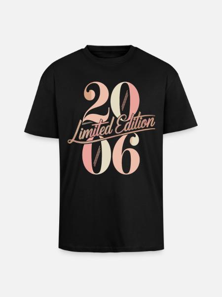 Édition limitée anniversaire 2006 - T-shirt unisexe oversize épais - noir