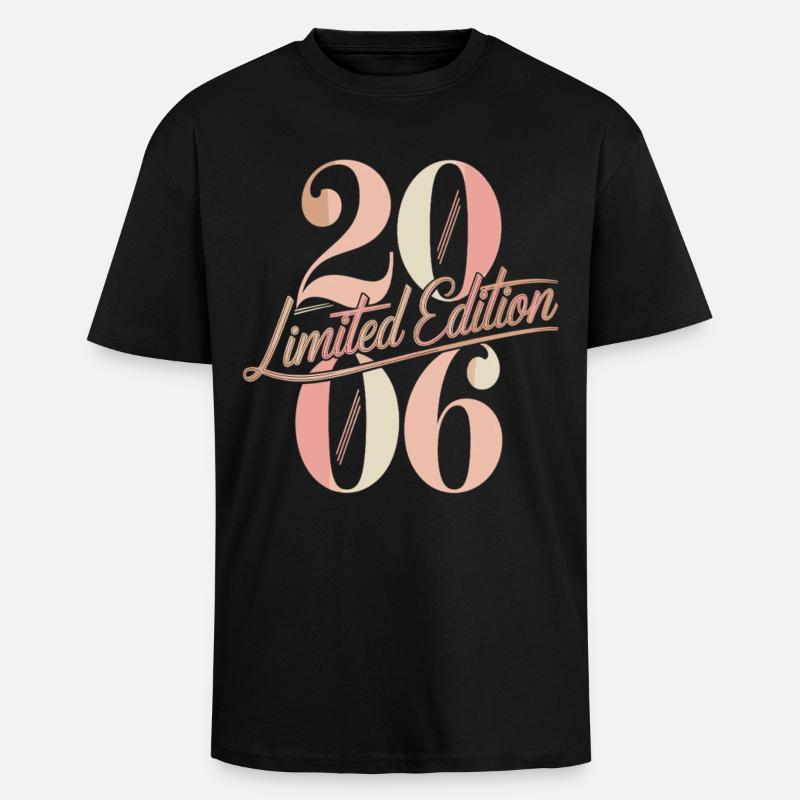 Édition limitée anniversaire 2006 - T-shirt unisexe oversize épais - noir