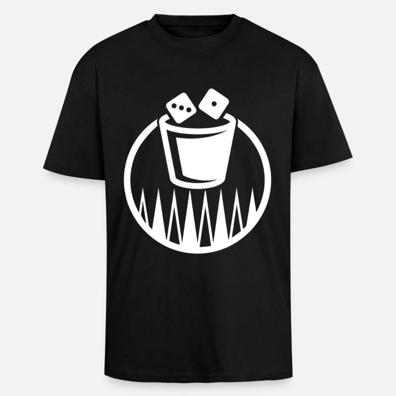 Backgammon | Brettspiel | Geschenk - Oversized Heavyweight Unisex T-Shirt - Schwarz