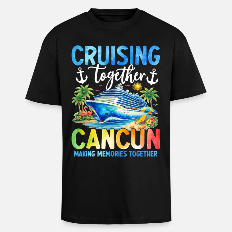 Croisière ensemble à Cancún - T-shirt unisexe oversize épais - noir