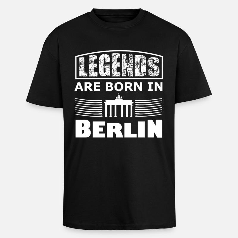 Légendes de Berlin - T-shirt unisexe oversize épais - noir