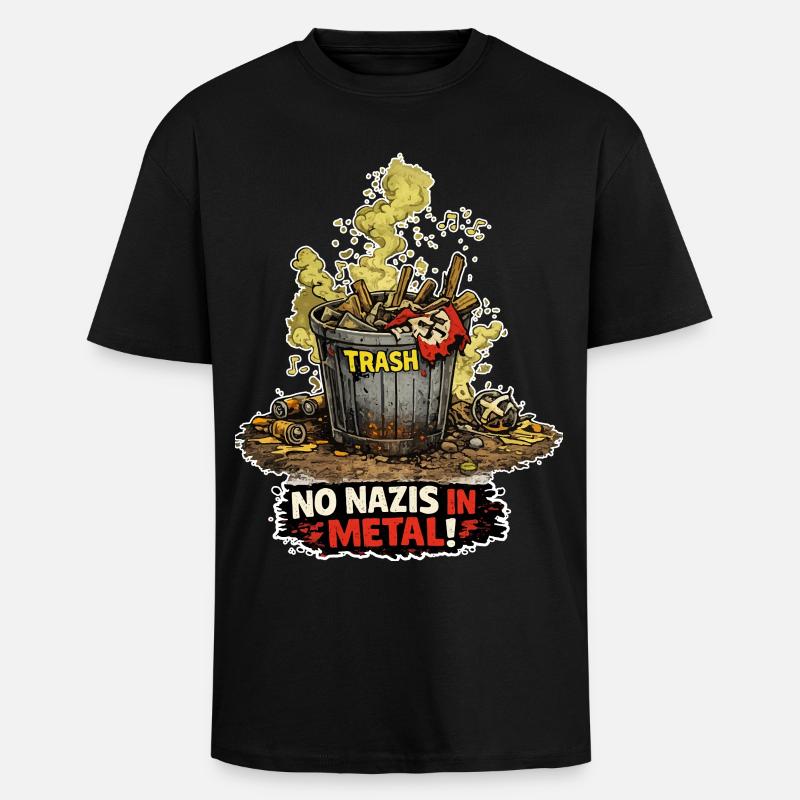 Right garbage can - Unisex Oversized Heavyweight T-shirt - black