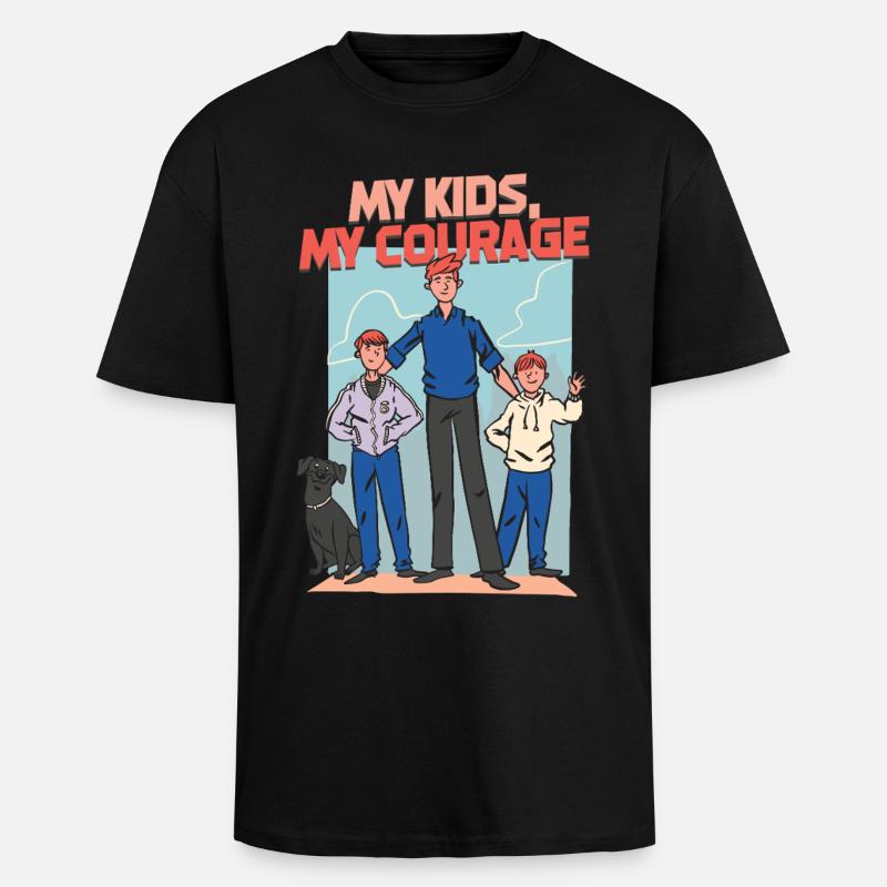 Single Dad Single Dad - Unisex Oversized Heavyweight T-shirt - black