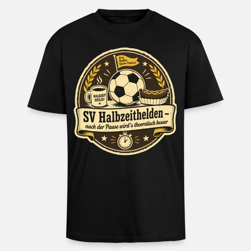 SV Halbzeithelden - Oversized Heavyweight Unisex T-Shirt - Schwarz
