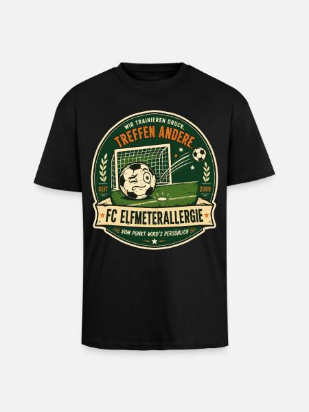 FC Elfmeterallergie - Oversized Heavyweight Unisex T-Shirt - Schwarz