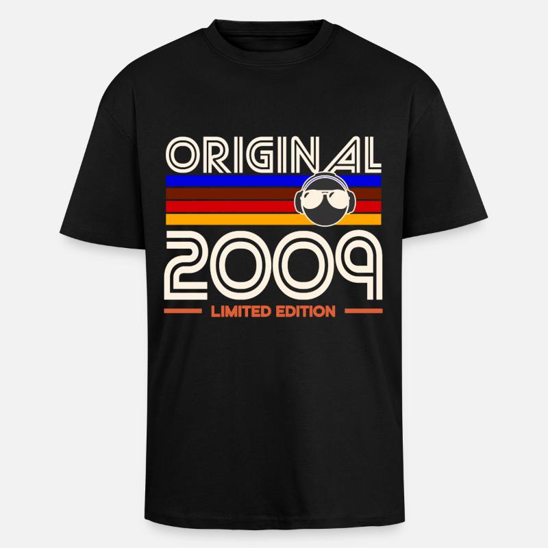 Original 2009 Édition Limitée - T-shirt unisexe oversize épais - noir