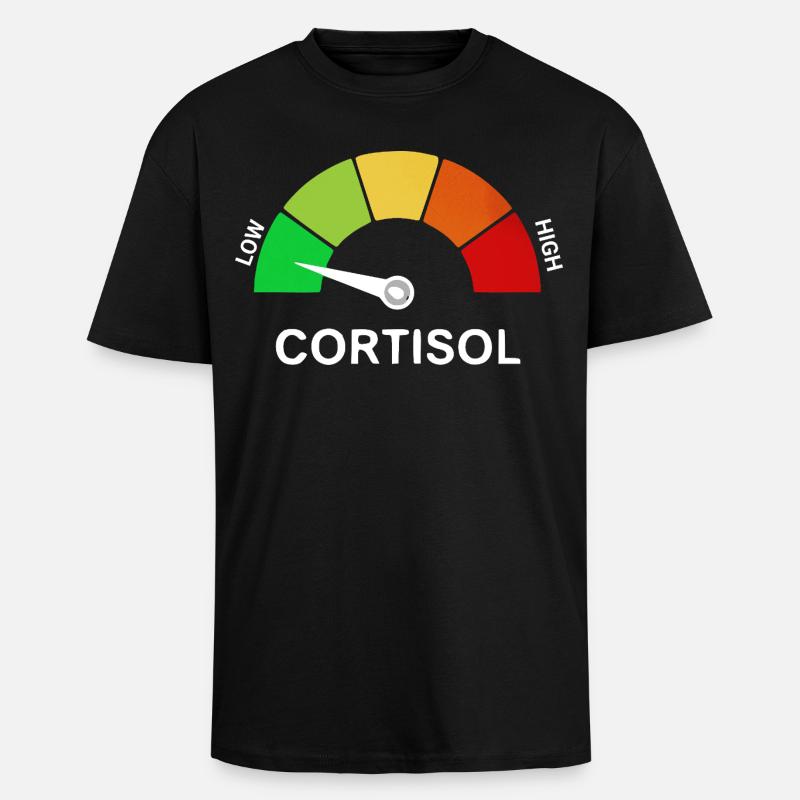 Low Cortisol Scale - Unisex Oversized Heavyweight T-shirt - black