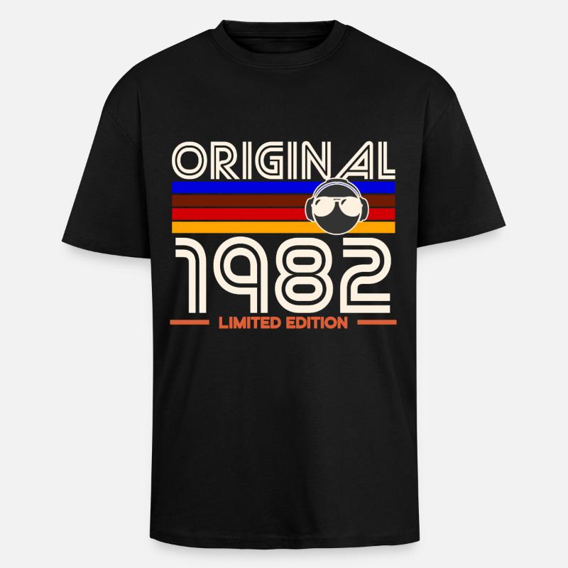 Original 1982 Édition Limitée - T-shirt unisexe oversize épais - noir