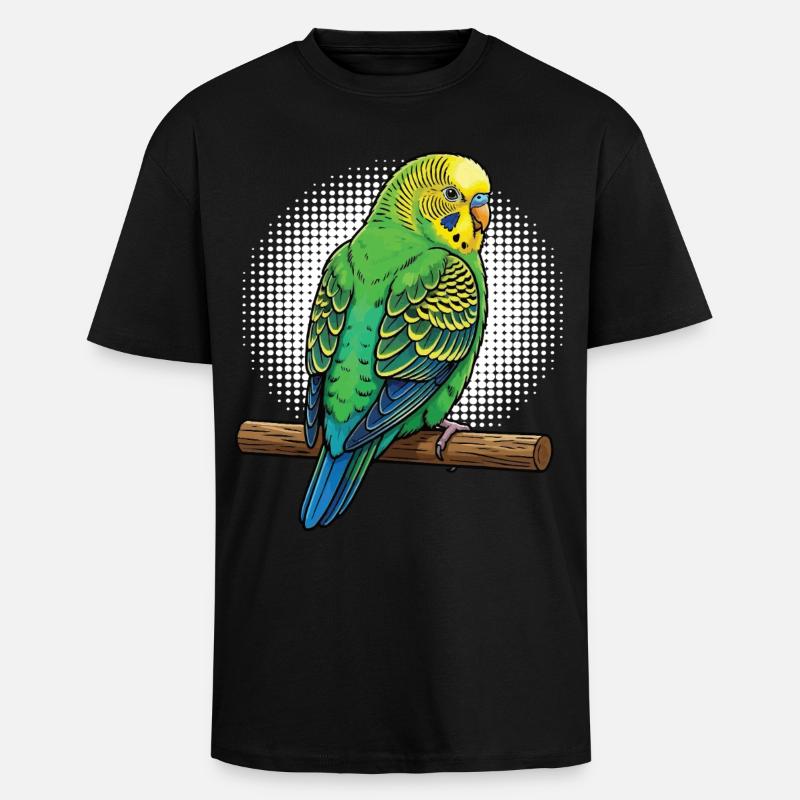 Budgerigars Budgie Owners Budgies - Unisex Oversized Heavyweight T-shirt - black