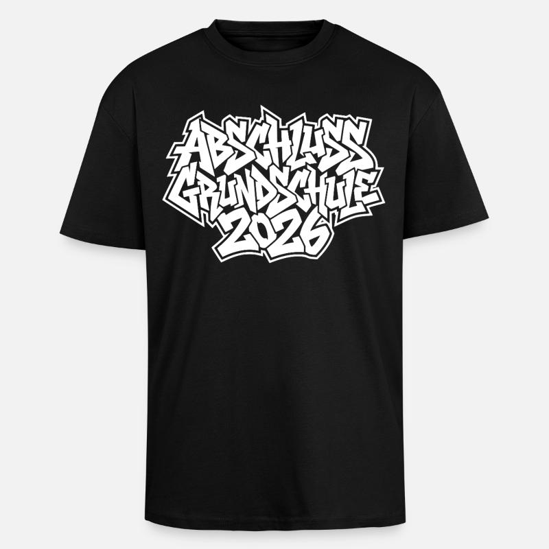 Elementary School Graduation 2026 Graffiti - Unisex Oversized Heavyweight T-shirt - black