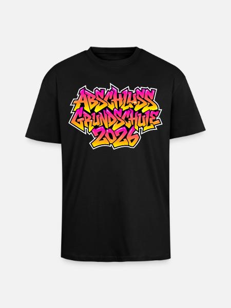 Elementary School Graduation 2026 Graffiti - Unisex Oversized Heavyweight T-shirt - black