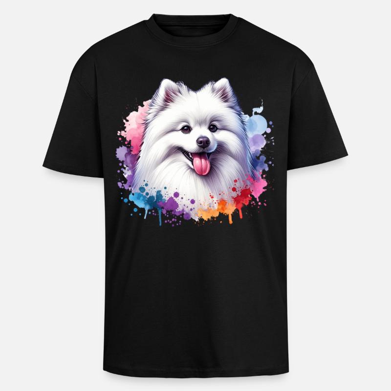 Spitz Zwergspitz Motiv - Oversized Heavyweight Unisex T-Shirt - Schwarz