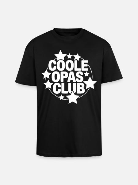 Cool Grandpa's Club Emblem - Unisex Oversized Heavyweight T-shirt - black