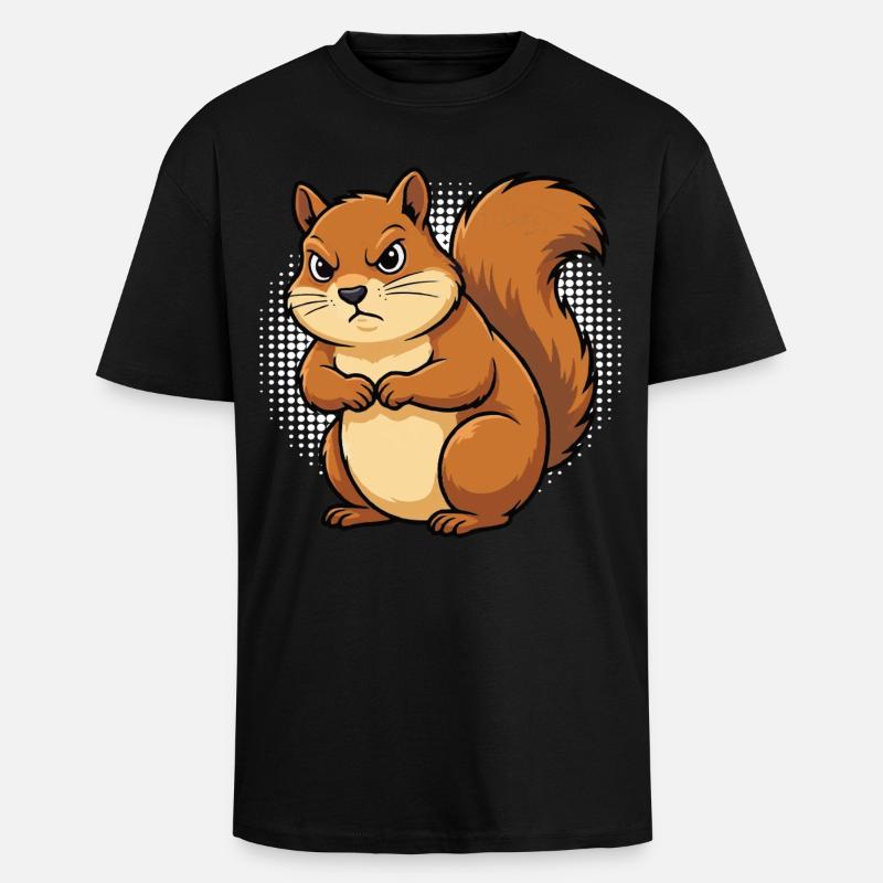 Squirrel Squirrel Squirrel Lover Rodent - Unisex Oversized Heavyweight T-shirt - black