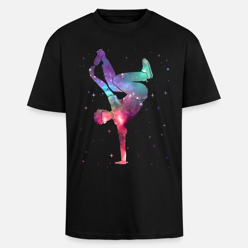 Breakdance Breakdancer Breakdance Breakdance Spatial - T-shirt unisexe oversize épais - noir