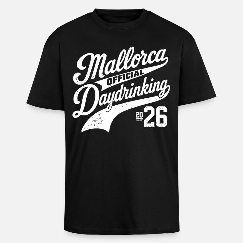 Malle 2026 Mallorca Daydrinking 2026 - Oversized Heavyweight Unisex T-Shirt - Schwarz