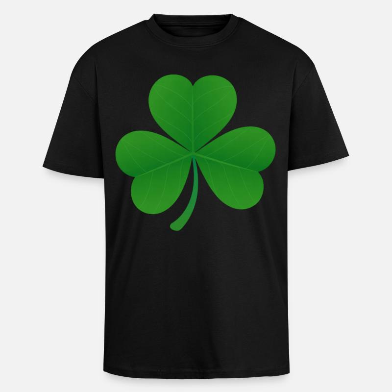 Shamrock - T-shirt unisexe oversize épais - noir