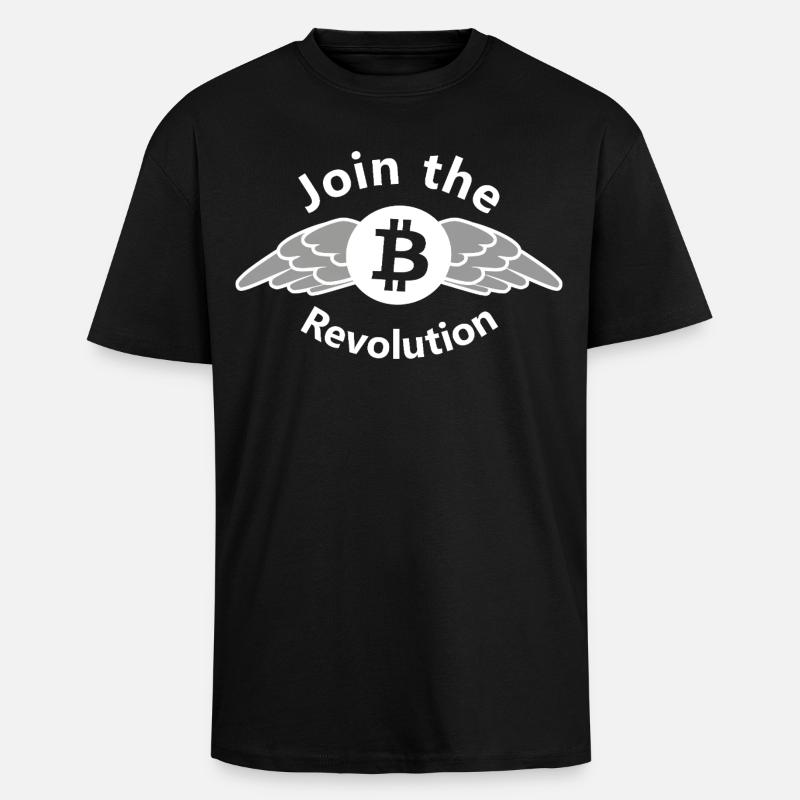 Révolution BitWings - T-shirt unisexe oversize épais - noir