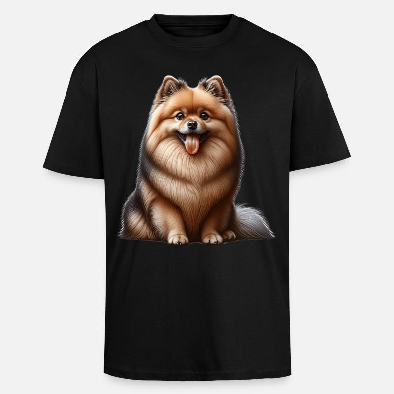 Spitz Zwergspitz German Spitz - Unisex Oversized Heavyweight T-shirt - black