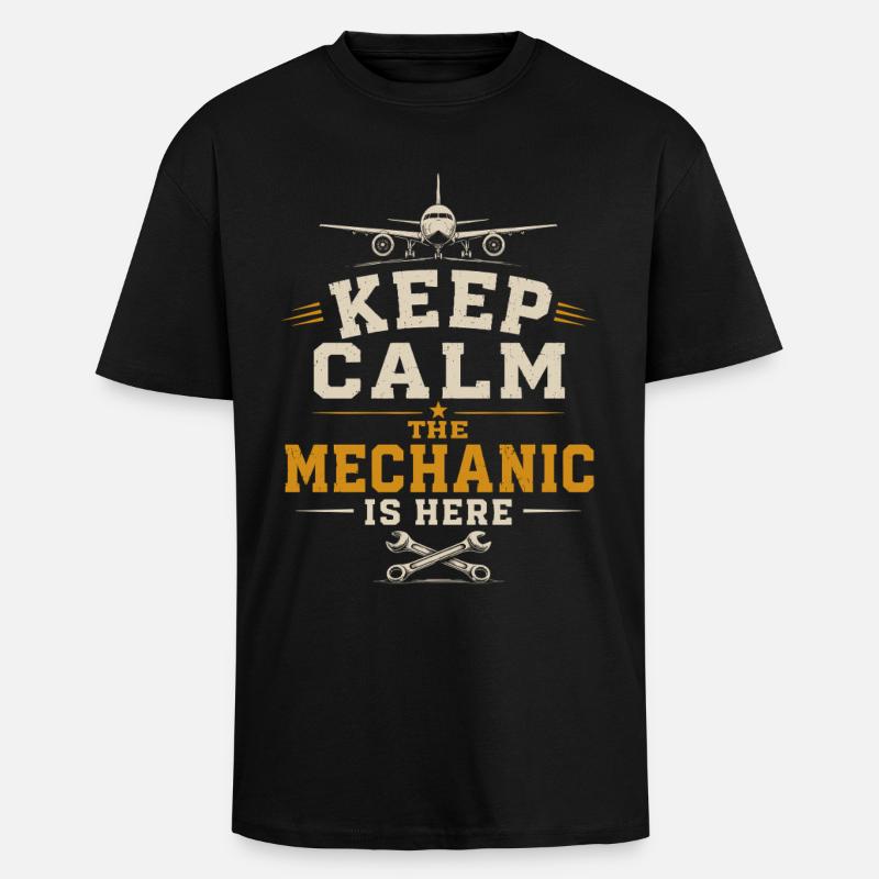 Flugzeugtechnik Luftfahrt Ingenieur Beruf - Oversized Heavyweight Unisex T-Shirt - Schwarz