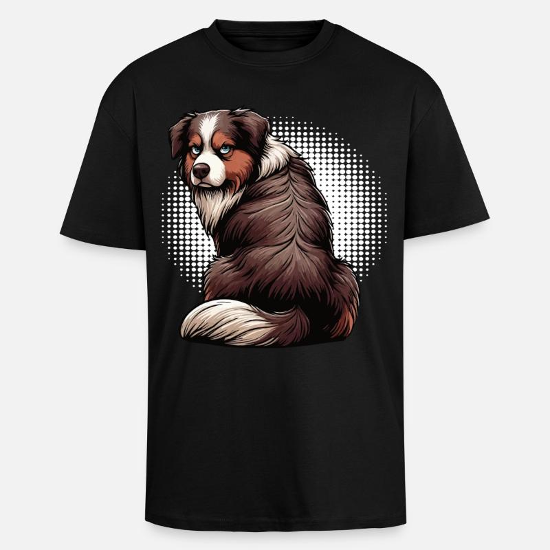 Australian Shepherd Aussie Aussiebesitzer Aussies - Oversized Heavyweight Unisex T-Shirt - Schwarz
