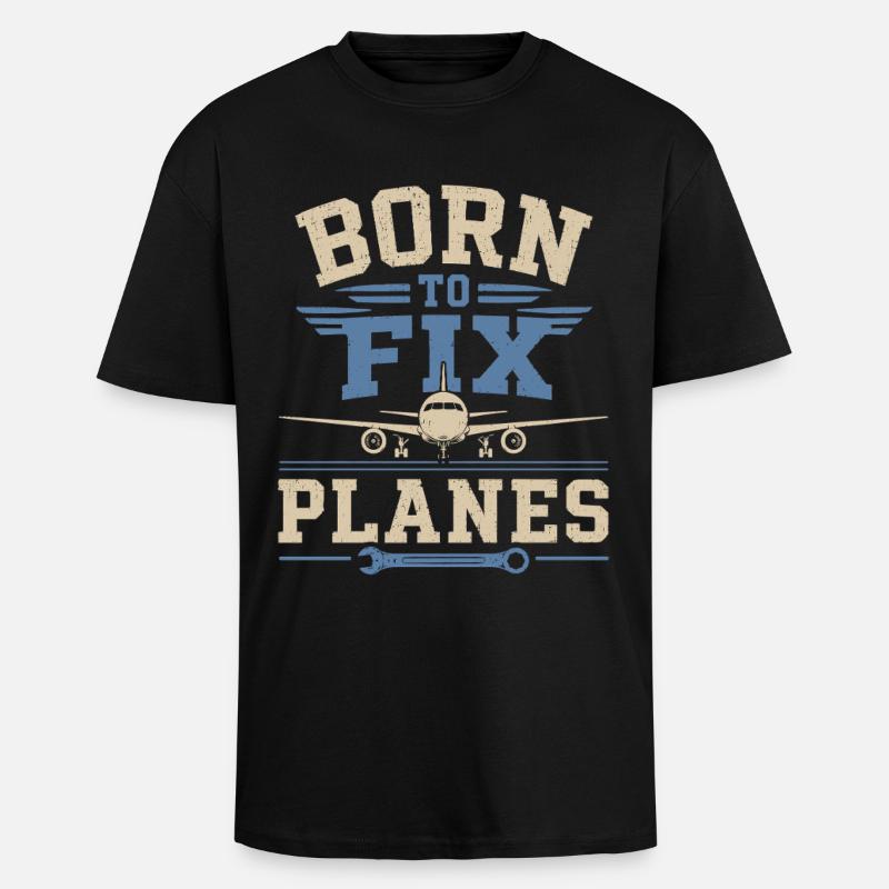 Luftfahrt Ingenieur Flugzeugtechnik Wartung - Oversized Heavyweight Unisex T-Shirt - Schwarz