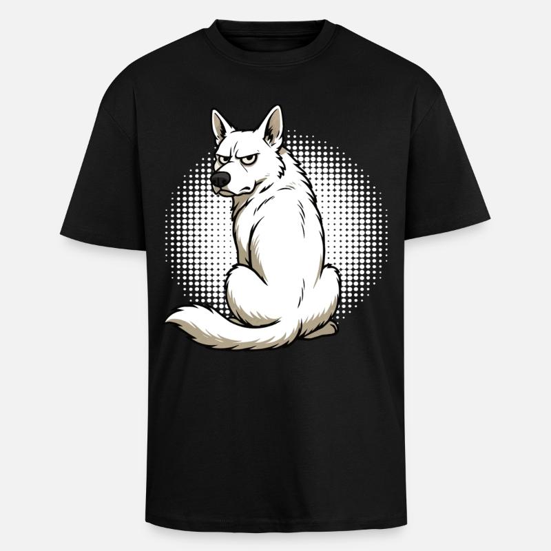 Weißer Schäferhund Schäferhund Schäferhunde - Oversized Heavyweight Unisex T-Shirt - Schwarz